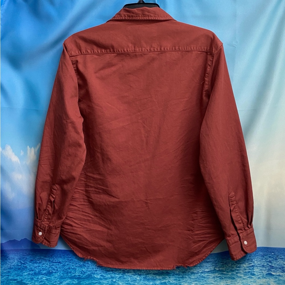 Frank & Eileen Eileen Button-Up Shirt Famous Denim Size: S Rust - Picture 10 of 16